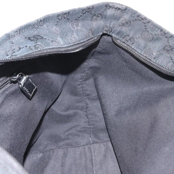 GUCCI GG Canvas Web Sherry Line Tote Bag Black Red 131230 Auth 152018 - Picture 12 of 16